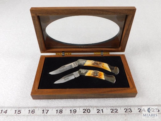 Box Set of King Ranch Father and Son Folder Knife Set