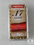 50 Cartridges Norma Professional Hunter .17 HMR V-Max Polymer Tip 17 Grain Varmint ~ Small Game