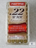 50 Cartridges Norma Professional Hunter .22 WMR JHP 40 Grain Varmint ~ Small Game