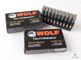 40 Rounds Wolf Polyformance Ammunition 300 AAC Blackout 145 Grain FMJ Steel Case Non-Corrosive