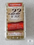 50 Cartridges Norma Professional Hunter .22 WMR JHP 40 Grain Varmint ~ Small Game