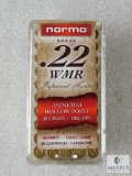 50 Cartridges Norma Professional Hunter .22 WMR JHP 40 Grain Varmint ~ Small Game
