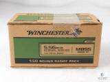 150 Round Range Pack Winchester Target 5.56mm 62 Grain 3060 FPS FMJ M855 Green Tip