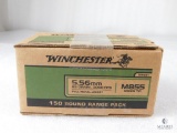 150 Round Range Pack Winchester Target 5.56mm 62 Grain 3060 FPS FMJ M855 Green Tip