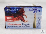 100 Rounds Federal Ammunition MSR American Eagle American Made Military Grade 223 REM. 55 Grain FMJ