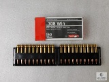 20 Cartridges Aguila .308 Win FMJ Boat Tail 150 Grain Centerfire Non-Corr Priming