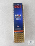 100 Cartridges CCI Mini Mag 22LR Copper Plated Round Nose 40 Grain