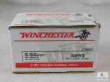 200 Rounds Winchester 5.56mm M193 55 Grain 3180 FPS FMJ Ammo