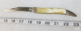 Vintage Hibbard, Spencer Barlett Co Texas Toothpick Folder Knife Celluloid Handles #9711