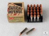 25 Cartridges Hornady Critical Defense Loaded with Patented FTX Bullet 357 MAG 125 Grain FTX