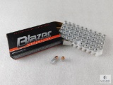 50 Rounds Blazer 9mm Luger 115 Grain FMJ Ammo