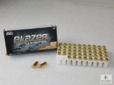 50 Rounds Blazer Ammunition 380 Auto 95 Grain FMJ Brass Case Cartridges