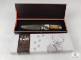 Big Game Hunting Daggers Whitetail Deer Fixed Blade Knife Damascus & Engraved Blade