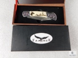 Falker Knife Lockback Folder Knife with Deer Scene Handle
