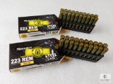 40 Cartridges Monarch 223 REM Steel Case 55 Grain FMJ