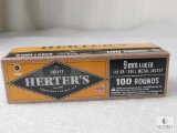 100 Rounds Herter's 9mm Luger 115 Grain FMJ
