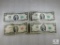 Lot of Four US $2 Small-size Notes (One Red Seal)