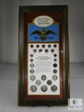 Framed Display: United States Coins of the 20th Century