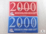 2000 US Mint UNC Coin Sets - P&D