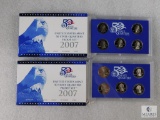 Two US Mint 2007 5-State Quarter Proof Sets