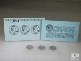 1980 Susan B Anthony PDS Coin Set