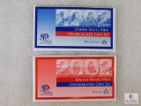 2002 US Mint UNC Coin Sets - P&D