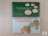 1993 and 1994 US Mint UNC Coin Sets - P&D