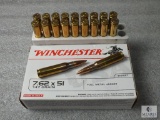 20 Rounds Winchester 7.62x51 147 Grain FMJ Target Ammo