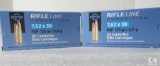 40 Rounds PPU Rifle Line Ammunition 7.62x39 PSP 123 Grain