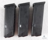 Lot of Three Glock 15 Round Magazines 9mm Luger