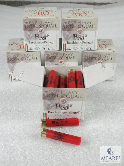 150 Rounds B&P .410 Gauge Shotgun Shells. Heavy Dove And Quail. 2 1/2" #8 Shot 1210 FPS