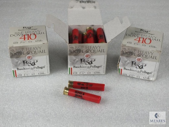 75 Rounds B&P .410 Gauge Shotgun Shells. 2 1/2" #6 Shot 1210 FPS