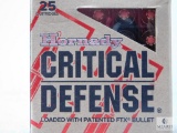 25 Rounds Hornady Critical Defense 9mm Ammo. 115 Grain FTX