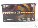 20 Rounds Federal Premium .308 Ammo. Sierra Matchking. 175 Grain
