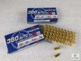 100 Rounds Fiocchi .380 ACP Ammo. 95 Grain FMJ