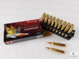 20 Rounds Hornady Varmint Express .204 Ruger Ammo. 40 Grain V-Max