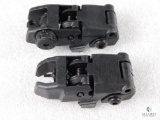 New Flip up Front And Rear AR 15 Rifle Sights. Fully Adjustable