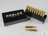 20 Rounds Nosler Match grade .223 Ammo. 77 Grain Hollow Point Boat Tail
