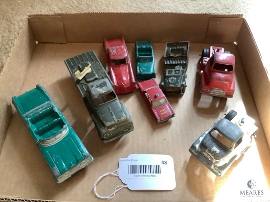 Lot of Vintage TootsieToy and Other Vehicles