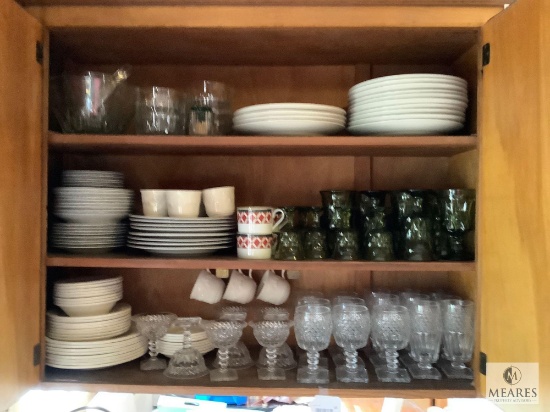 Contents of the Kitchen Cabinet - Glassware and China