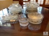 Mixed Lot of Clear Pressed Glassware