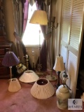 Large Lamp Lot - Floor and Table Lamps