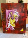 John Lennon Original Oil by Patricia Riddle Wilcox