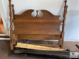 Oak Headboard and Footboard with Rails