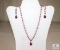 Ruby Beads Necklace And Earring Set