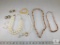Lot of Faux Pearl Necklace and Earrings