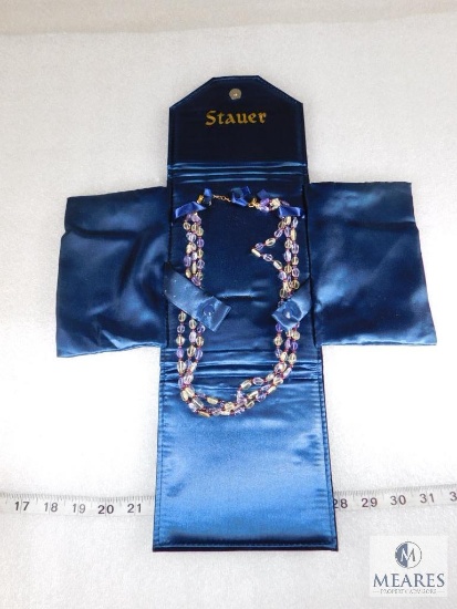 Stauer Three Strand Bead Necklace.