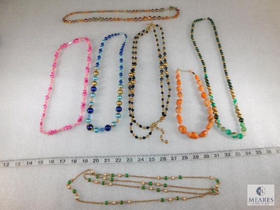 Vintage Fashion Jewelry Lot with Necklaces.