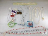 Lot of Beaded Necklaces and Earrings