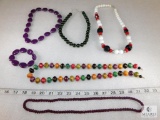 Lot of Vintage and Modern Necklaces (Some Plastic - Some Stones)